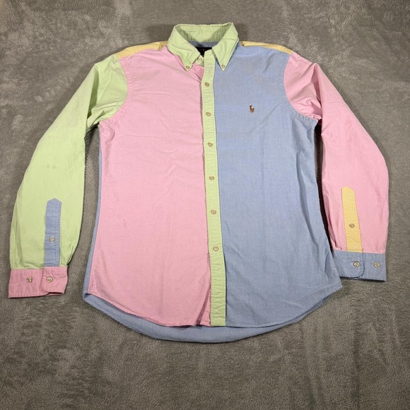 Ralph Lauren Other - Ralph Lauren Shirt Mens Large Multicolor Pastel Colorblock LS Button Down